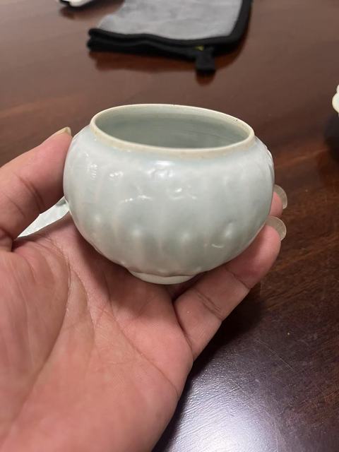 古玩陶瓷湖田窯影青釉蓋罐真品鑒賞圖