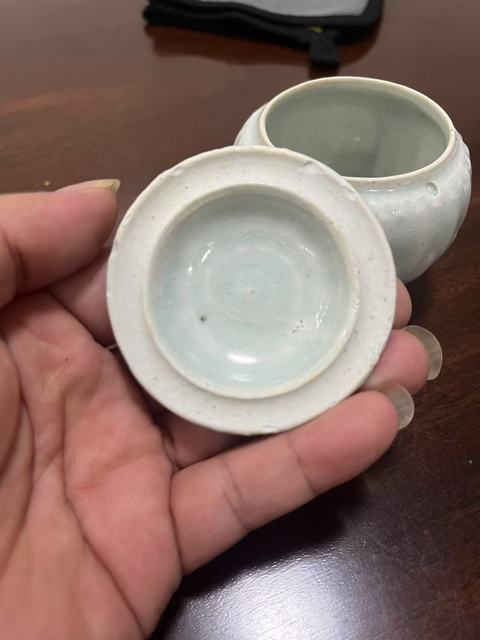 古玩陶瓷湖田窯影青釉蓋罐真品鑒賞圖
