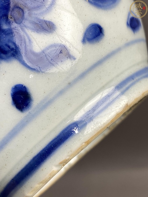 古玩陶瓷明崇禎 青花龍紋罐真品鑒賞圖