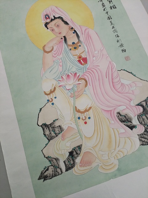 古玩字畫端蓮寶相真品鑒賞圖
