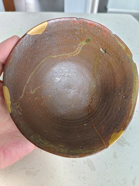 古玩陶瓷褐釉葵口碗真品鑒賞圖