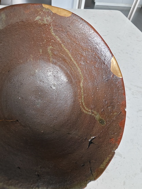 古玩陶瓷褐釉葵口碗真品鑒賞圖