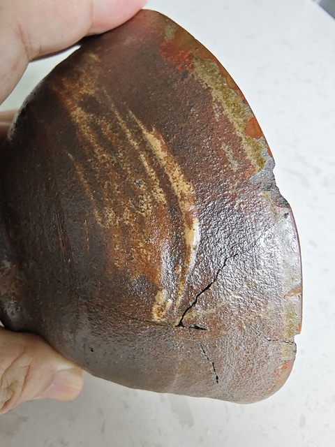 古玩陶瓷褐釉葵口碗真品鑒賞圖