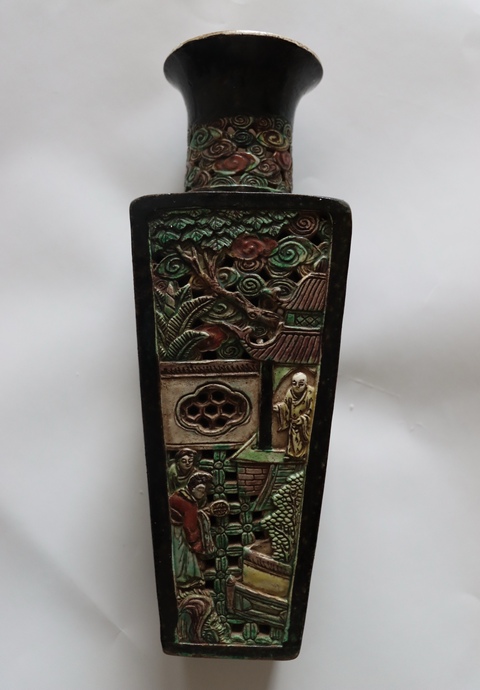 古玩陶瓷天圓地方棒槌瓶真品鑒賞圖