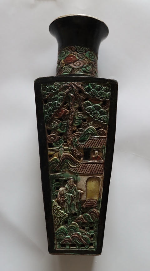 古玩陶瓷天圓地方棒槌瓶真品鑒賞圖