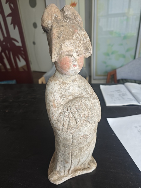 古玩陶瓷彩陶女傭真品鑒賞圖