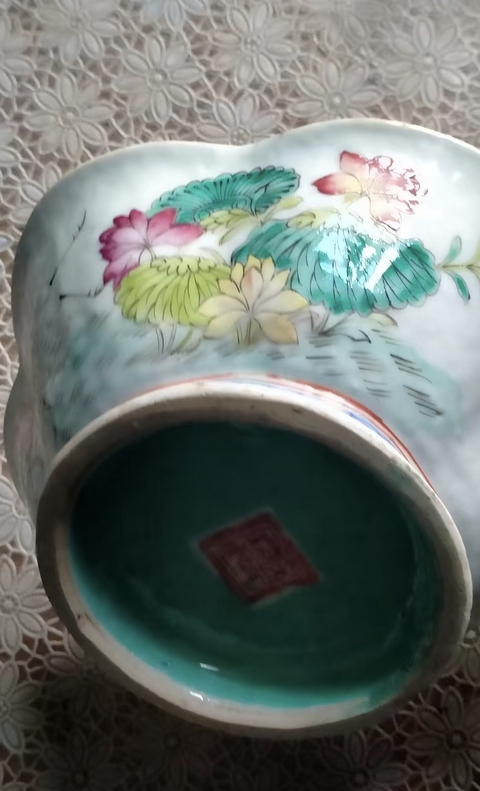 古玩陶瓷粉彩一路連科紋貢碗真品鑒賞圖