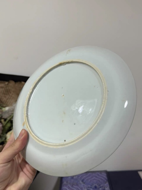 古玩陶瓷青花人物故事紋折腰盤真品鑒賞圖