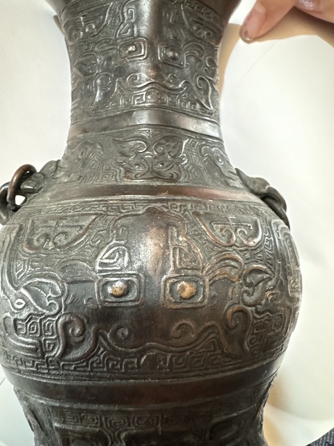 古玩銅器銅瓶真品鑒賞圖