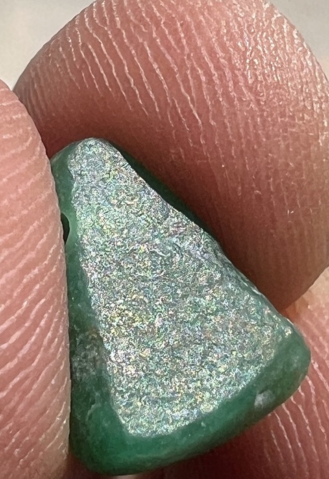 古玩玉器天河石墜真品鑒賞圖