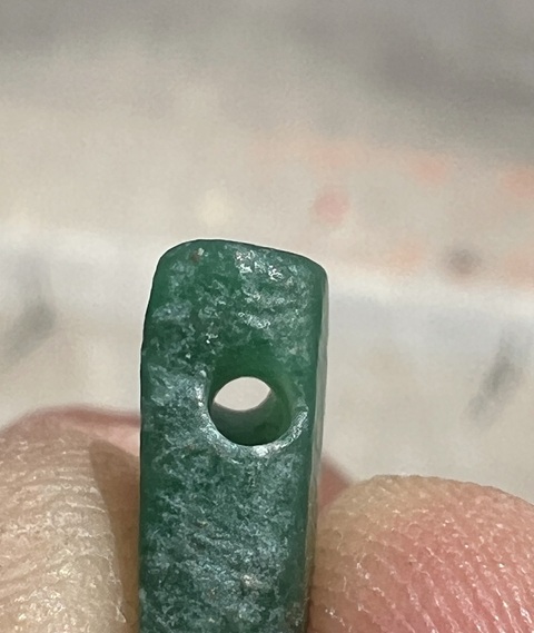 古玩玉器天河石墜真品鑒賞圖