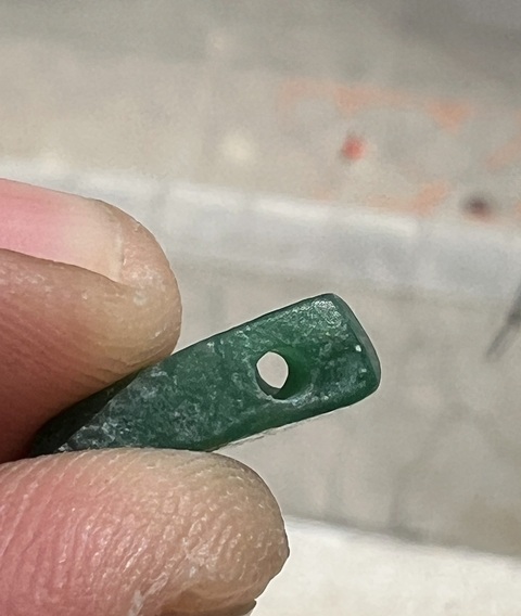 古玩玉器天河石墜真品鑒賞圖