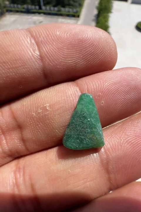 古玩玉器天河石墜真品鑒賞圖