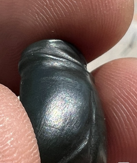 古玩玉器地方料甲殼蟲掛件真品鑒賞圖