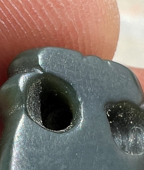 古玩玉器地方料甲殼蟲掛件真品鑒賞圖