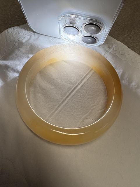 古玩玉器天然黃龍玉手鐲真品鑒賞圖