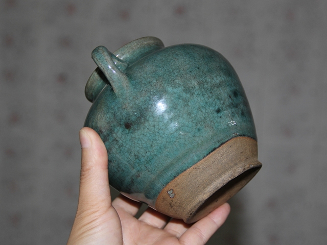 古玩陶瓷清?綠釉雙系小罐(全品)拍賣,當(dāng)前價格368元
