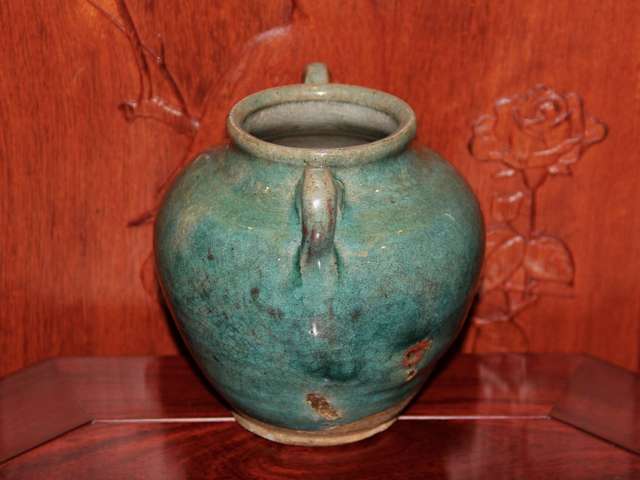 古玩陶瓷清?綠釉雙系小罐(全品)拍賣,當(dāng)前價格368元
