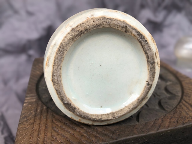 古玩陶瓷綠彩山水紋燈臺真品鑒賞圖