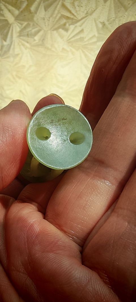 古玩玉器岫玉爐頂真品鑒賞圖