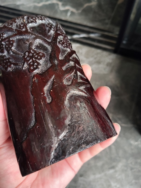 古玩雜項(xiàng)竹刻筆筒真品鑒賞圖