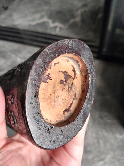 古玩雜項(xiàng)竹刻筆筒真品鑒賞圖