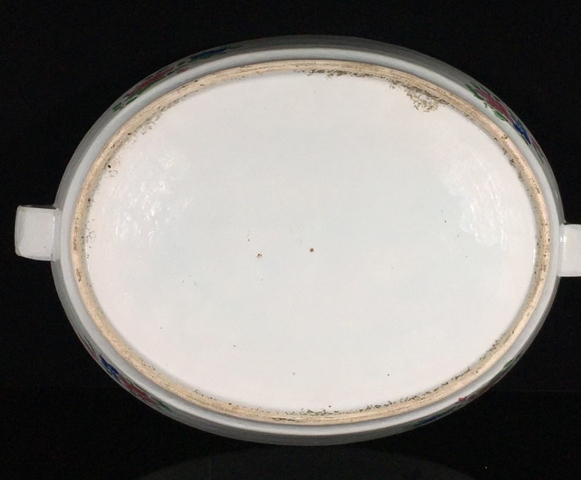 古玩陶瓷粉彩雙龍戲珠紋溫盤真品鑒賞圖