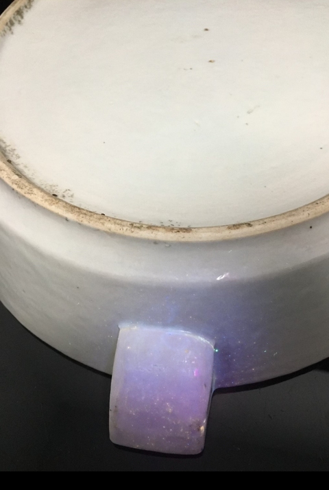 古玩陶瓷粉彩雙龍戲珠紋溫盤真品鑒賞圖
