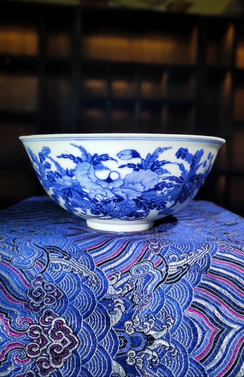 古玩陶瓷清光緒 青花花卉紋碗拍賣，當前價格18800元