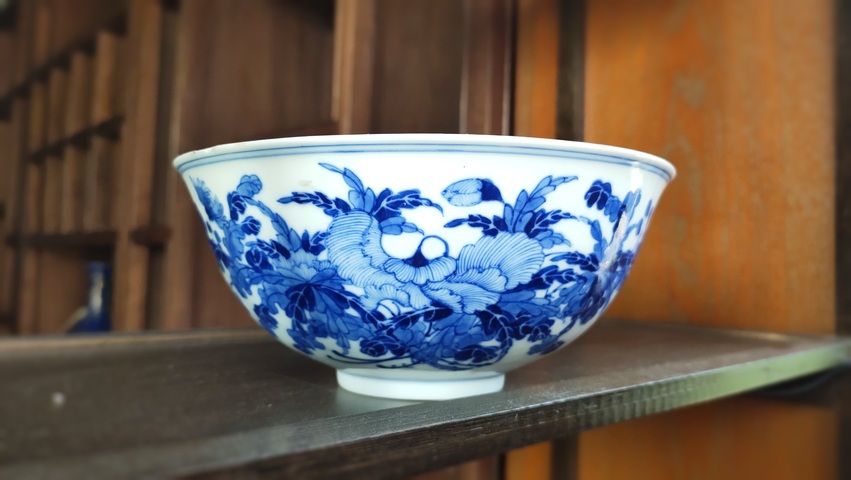 古玩陶瓷清光緒 青花花卉紋碗拍賣，當前價格18800元