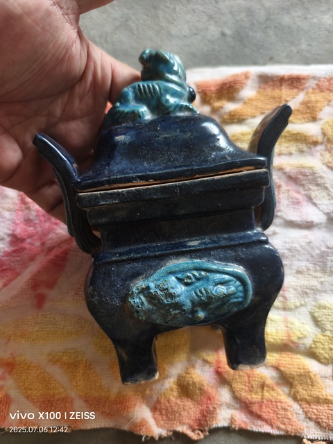 古玩陶瓷琺華彩鼎式爐拍賣，當(dāng)前價(jià)格6800元