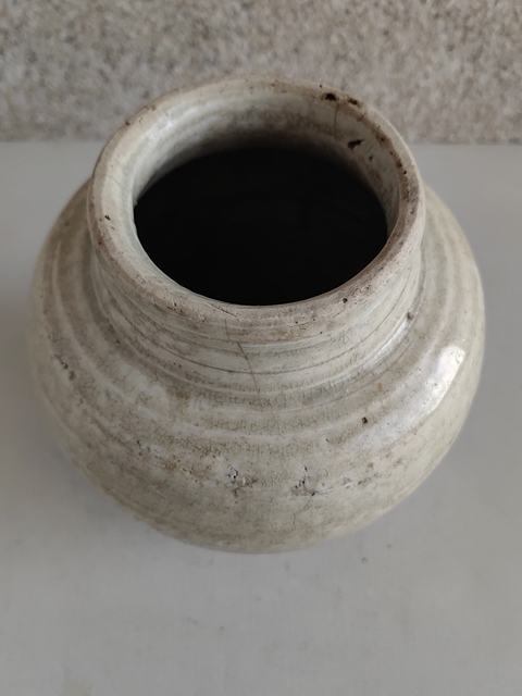 古玩陶瓷青白釉罐拍賣,當前價格398元