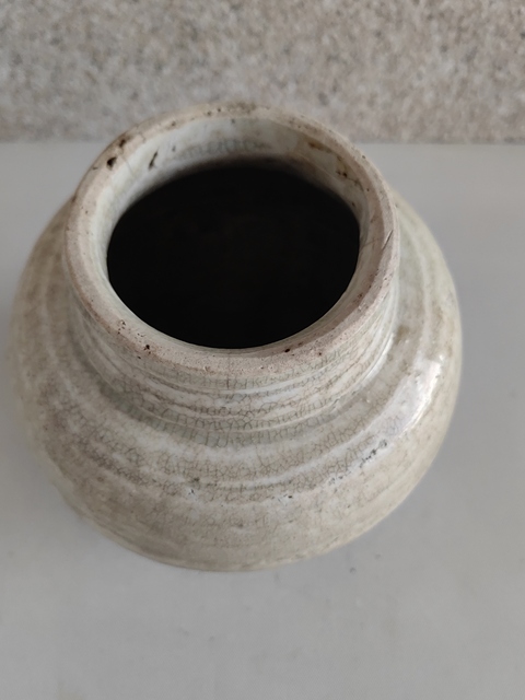 古玩陶瓷青白釉罐拍賣,當前價格398元
