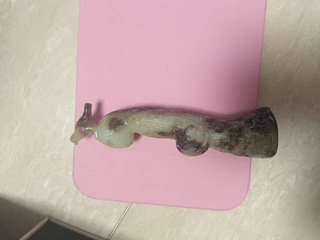 古玩玉器和田玉龍型帶鉤真品鑒賞圖