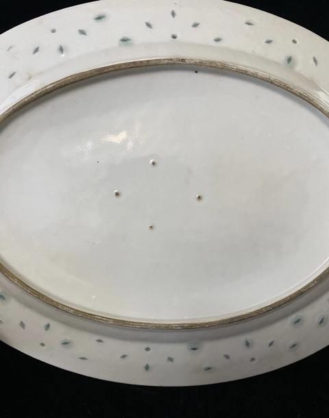 古玩陶瓷玲瓏瓷龍紋青花盤真品鑒賞圖