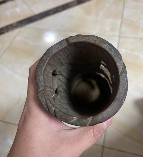 古玩雜項竹刻筆筒真品鑒賞圖