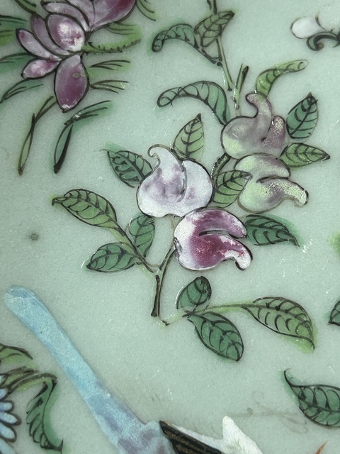 古玩陶瓷粉彩盤真品鑒賞圖