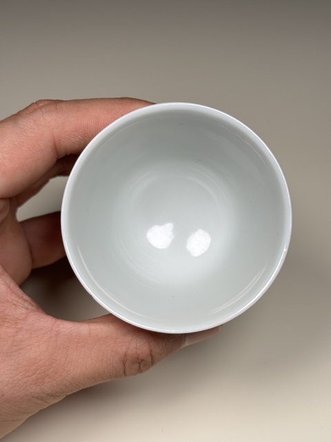 古玩陶瓷清嘉慶青花五彩花神杯真品鑒賞圖