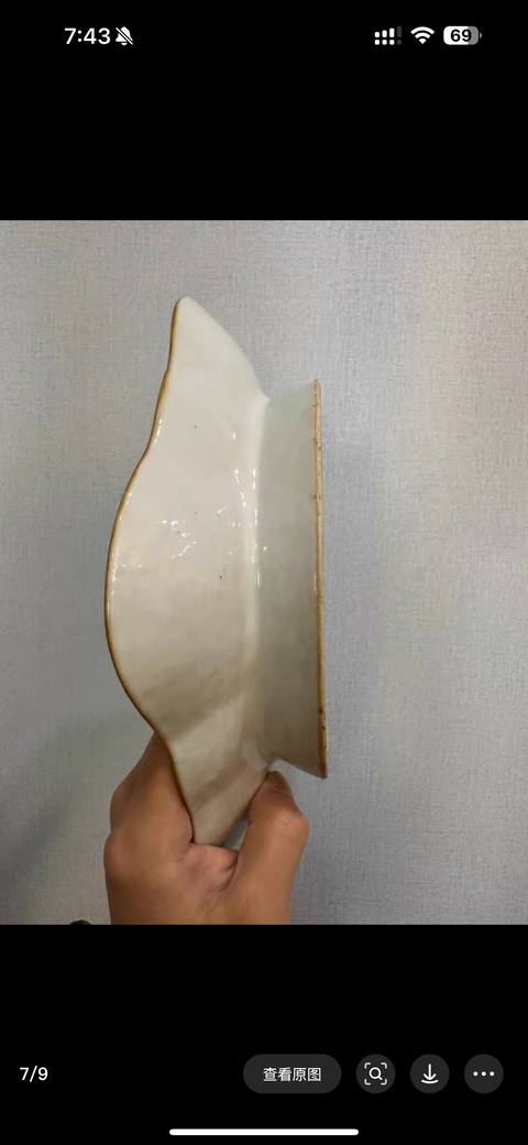古玩陶瓷粉彩西湖十景圖貢盤真品鑒賞圖