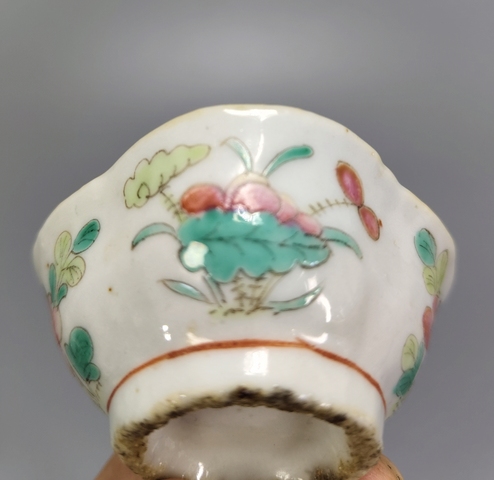 古玩陶瓷清同治-粉彩花卉紋小貢杯拍賣，當前價格1369元