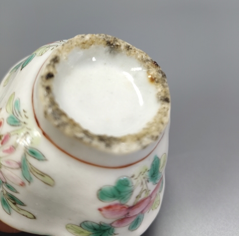 古玩陶瓷清同治-粉彩花卉紋小貢杯拍賣，當前價格1369元