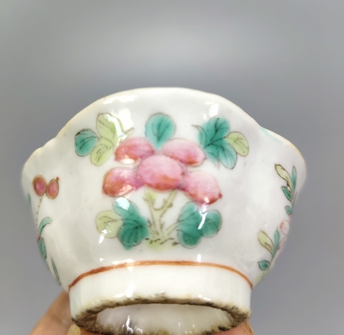 古玩陶瓷清同治-粉彩花卉紋小貢杯拍賣，當前價格1369元