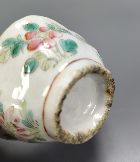 古玩陶瓷清同治-粉彩花卉紋小貢杯拍賣，當前價格1369元
