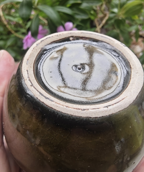 古玩陶瓷民國褐釉罐真品鑒賞圖
