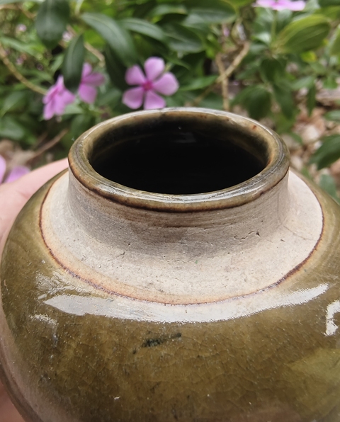 古玩陶瓷民國褐釉罐真品鑒賞圖