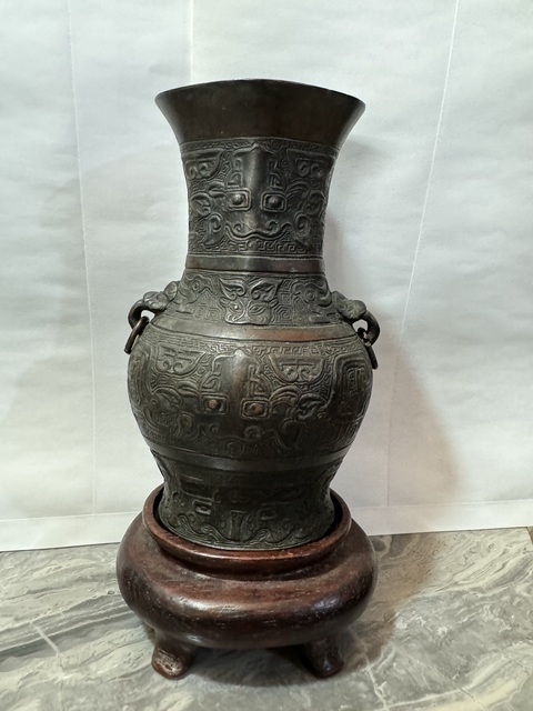 古玩銅器銅瓶真品鑒賞圖