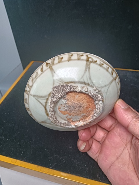 古玩陶瓷青花蕉葉紋臥足洗拍賣(mài)，當(dāng)前價(jià)格3888元