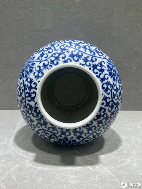 古玩陶瓷青花將軍罐真品鑒賞圖