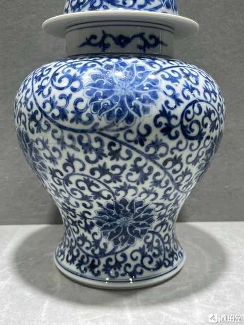 古玩陶瓷青花將軍罐真品鑒賞圖