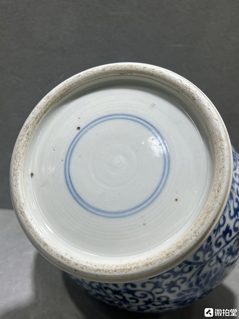 古玩陶瓷青花將軍罐真品鑒賞圖